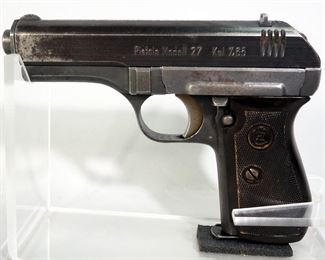 Bohmische Waffenfabrik A.G. In Praq (CZ) Model 27 7.65 Cal Pistol SN# 256918, Nazi Symbol On Top Of Bbl, CZ During German Occupation