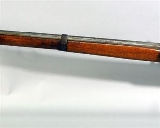 Belgium Fullstock Martial Possibly .58 Cal Flintlock Rifle SN# 856, 1773 Stamped On Butt Plate, 33.1.E. 145 Stamped On Top Of Butt Plate