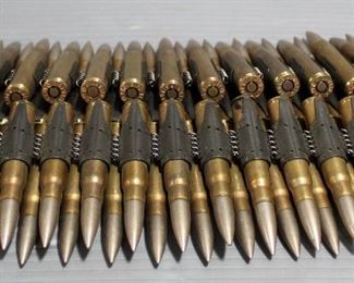 7.9 Ammo, Approx 100 Rds On 2 50-Rd Ammo Belts, 1943 Dates On Head Stamps, Local Pickup Only