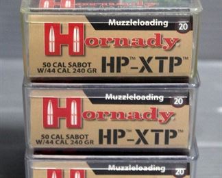 Hornady 50 Cal Sabot With 44 Cal 240 gr HP XTP Bullet, Approx Qty 60 Bullets (3 Packs Of 20)