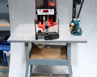 Reloaders On Wheeled Stand, Includes Lee Load-All, Pacific D-L250, And Lee Load Master