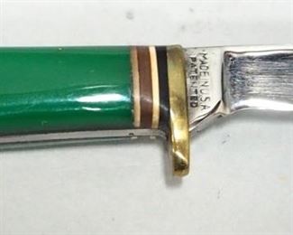 Western Fixed Blade Knife, 2.75" Blade, In Leather Sheath, And Fixed Blade Knife With Bone Handle, 4.5" Blade