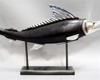 Sword Fish Model, Approx 18" High x 39" Wide x 6" Deep