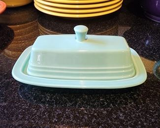 FiestaWare Sea Mist Green Covered Butter Dish, Limited Edition