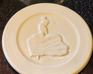 Fiestaware Yellow Trivet Fiesta Retired Pale Yellow Dancing Lady Hot Plate