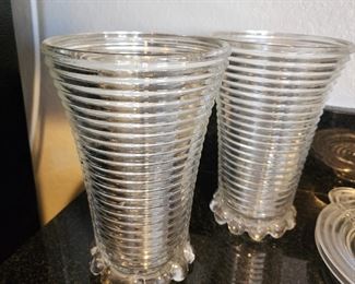 Anchor Hocking Ribbed Vases