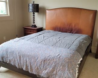 Queen size leather headboard & mattress