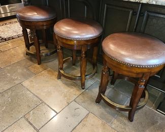 Leather bar stools