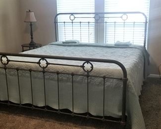 Cottage style king size bed with Sleep number mattress