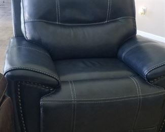 Leather recliner, two available 