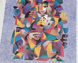 Unframed colorful print, great for an office