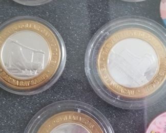 Vegas Silver coins, The Venetian, Hard Rock Hotel, Beau Rivage Biloxi and Harley Davidson , Vegas