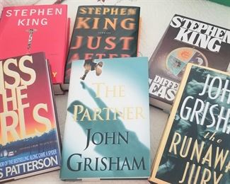 Nearly new books, Grisham, Patterson, King and more, many available 