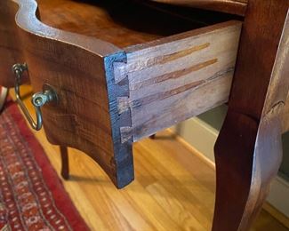 F1 - $150. Small secretary desk - beautiful shape. Measures 16" deep x 27" wide x 39.5" tall. 