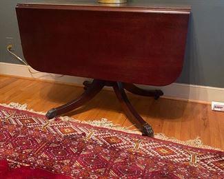 F5 - $95. Craddock Furniture Drop Leaf Table. Measures 23" deep with leaves down. 37" wide x 29" tall. Each leaf adds 14.75.  Has single drawer. 