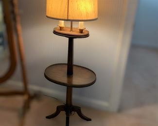 F17 - $75.  Floor Lamp measures 12" x 17.5" x 51" tall. Beautiful condition!