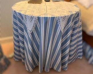 F18 - 2 available. $30 EACH measures 27.5" round x 25.5" tall. Very sturdy bedside tables. 