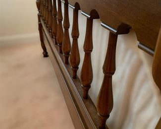 F28 - $150. Full size bed frame mattress and box spring included if you want them. 