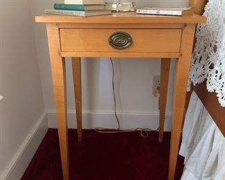F32 - $95. PAIR of nightstands. Made in 1961. Solid Wood Very good vintage condition! Measures 17.5" x 22" x 29" tall. 