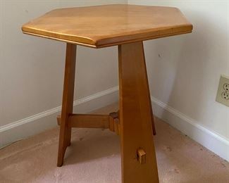 F9 - $60. Vintage Ferguson Hexagon Side Table.