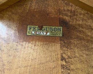 F9 - $60. Vintage Ferguson Hexagon Side Table.