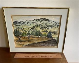 $40 watercolor signed by Helen Budde. Measures 15.25” x 12”. 