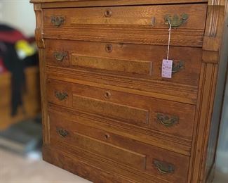 F26 - $200. Antique Dresser measures 18" deep x 40" wide x 38" tall. Excellent Antique condition!