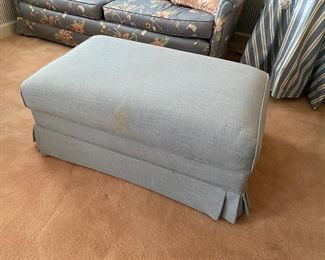 F27 - $20. Blue Storage Ottoman. 