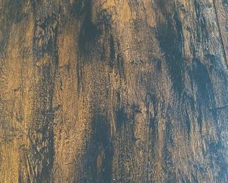 F45 - $75. Round Dining table painted black over wood. Measures 49.5" wide x 29" tall. 