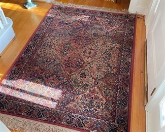 F50 -$150. Karastan Rug measures 4.3 x 6'. Multi-color Panel. Design 717. Very good used condition! 100% Wool. 
