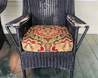F54 - $150. Vintage Wicker Chair - needs repainted. Sturdy. 