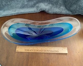 CH3 - $125 Saturn Glass Bowl signed by "R. (Richard) Glass. 