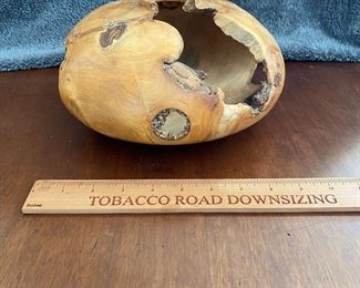 CH9 - $30. Elvie Jackson wood art Vase. 