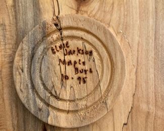 CH9 - $30. Elvie Jackson wood art Vase. 