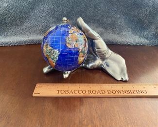 CH10 - $100 Gemstone Globe with hand by Baca Designs. 