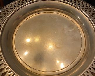 CCM6 - $175. 196 grams of sterling. Reticulated Sterling  Footed Bowl. Excellent Vintage Condition!