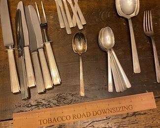 CCM9 - $475.  Monogramed Sterling Flatware. 510 grams + 3 oz for handles. 