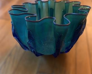 CH15 - $300 Epiphany Art Glass Bowl signed and from 2001. Measures 11.5" across x 8.25" tall. No issues noted!