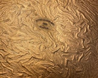 CH18 - $30 Jones Glassworks Serving Plate 12" square. 