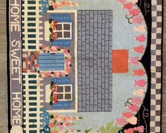 Lot 7 | CLAIRE MURRAY HAND WOVEN WOOL RUG HOME SWEET HOME