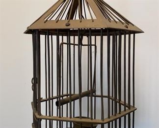 
Lot 9 | ANTIQUE SOLID BRASS HANGING BIRD CAGE