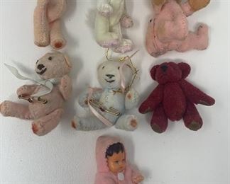 Lot 46 | VINTAGE JOINTED TEDDY BEARS, RABBIT & BABY DOLLS

