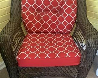 Lot 52 | WOVEN WICKER NANTUCKET STYLE CHAIR 3FT

