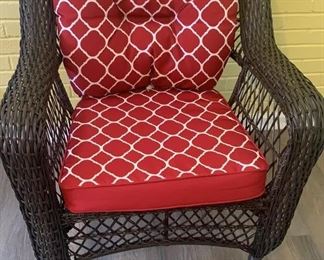 Lot 54 | WOVEN WICKER NANTUCKET STYLE CHAIR 3FT
