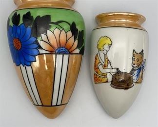 Lot 82 | VINTAGE WALL POCKET VASE PAIR LITTLE ORPHAN ANNIE
