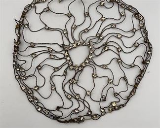 Lot 99 | VINTAGE RHINESTONE YARMULKE JEWISH CAP
