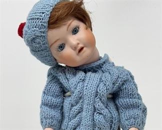 Lot 128 | GERMAN BISQUE BOY BABY DOLL HANDPAINTED
