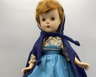 Lot 130 | ANTIQUE COMPOSITE BODY SLEEPY EYES DOLL BLUE
