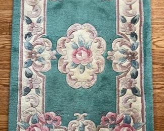 Lot 162 | CHINESE CARVED WOOL RUG AREA ROSE GARDEN
