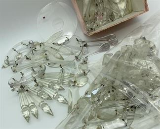 Lot 197 | ANTIQUE BOBECHES & CHANDELIER PRISMS PIECES
